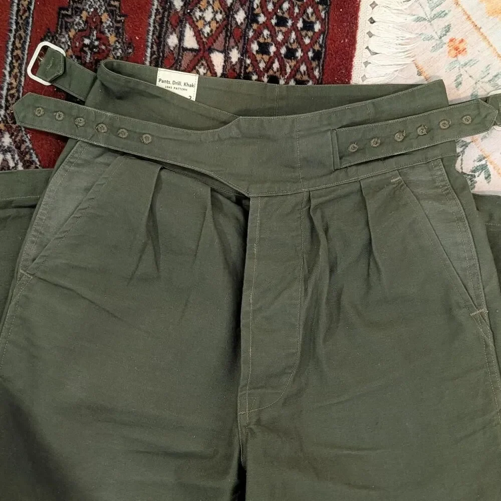 Non Stock Drill Cotton Gurkha Trousers with Button Fly -- 30x30